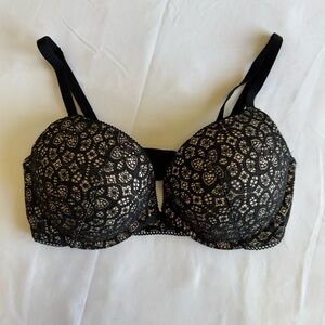 VS Dream Angels 34D Black Lace Push Up Bra
